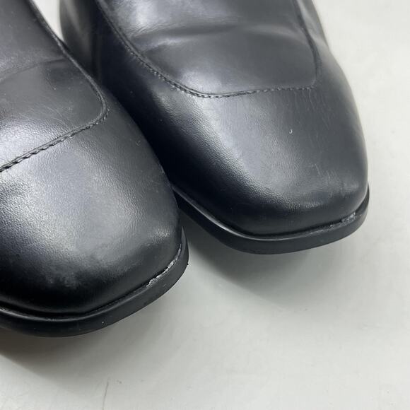 BOSS Hugo Boss Slip On Loafers Men Size 13 Black Leather Apron Toe Comfort Shoes - Picture 12 of 12
